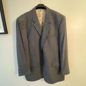 Roger’s Men’s Store Suit Coat Gray Blue Black Size 48XL